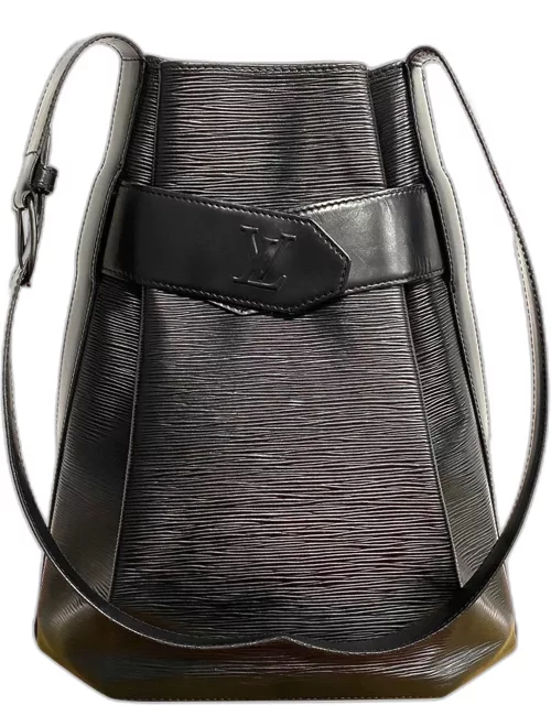 Louis Vuitton Black Leather Sac DePaul GM Shoulder Bag