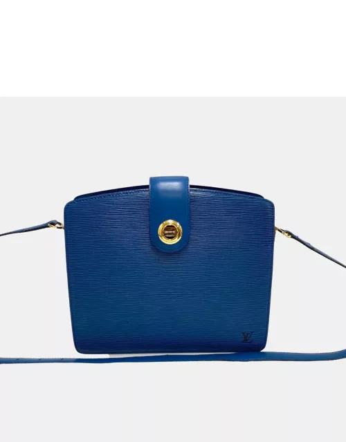 Louis Vuitton Blue Epi Leather Capucines Shoulder Bag