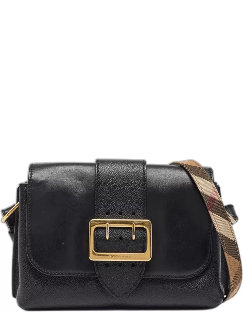 Burberry Black Leather Small Medley Crossbody Bag