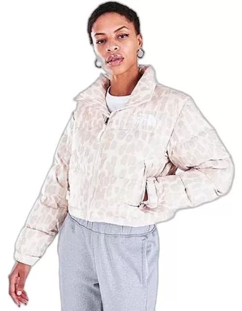 Women's The North Face Inc Cropped Printed Nuptse Short Jacket