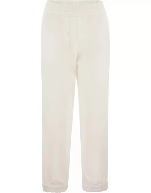 Brunello Cucinelli Track Trousers In Light Cotton Fleece