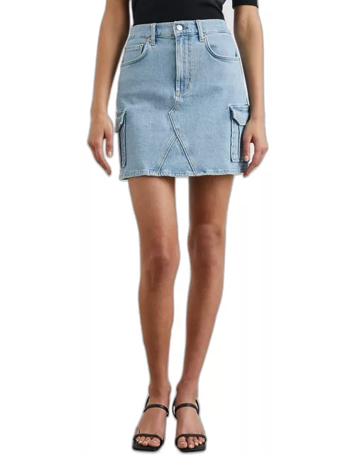 Laurel Denim Cargo Mini Skirt
