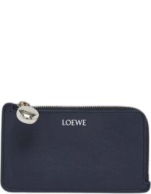 Pebble Zip Leather Card Holder