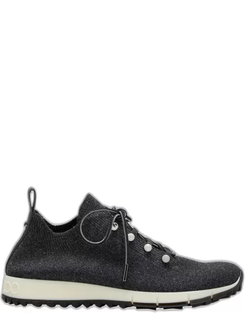 Veles Cotton Knit Pearly Stud Sneaker