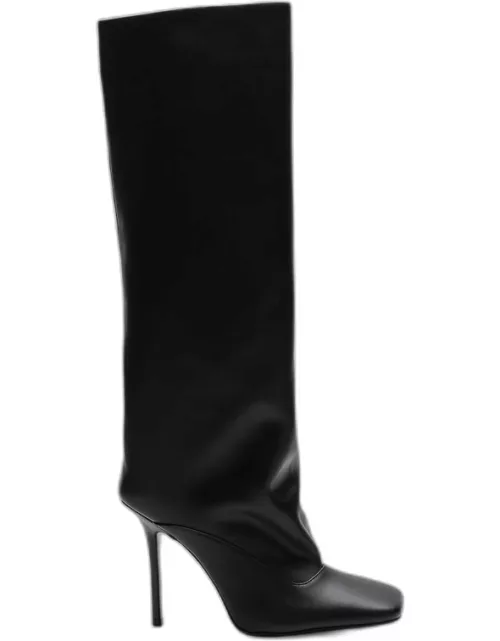 Sienna black leather high boot