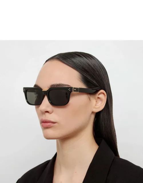 Yoan Angular Sunglasses in Black
