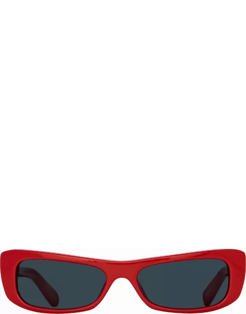 Capri Rectangular Sunglasses in Red by Jacquemu