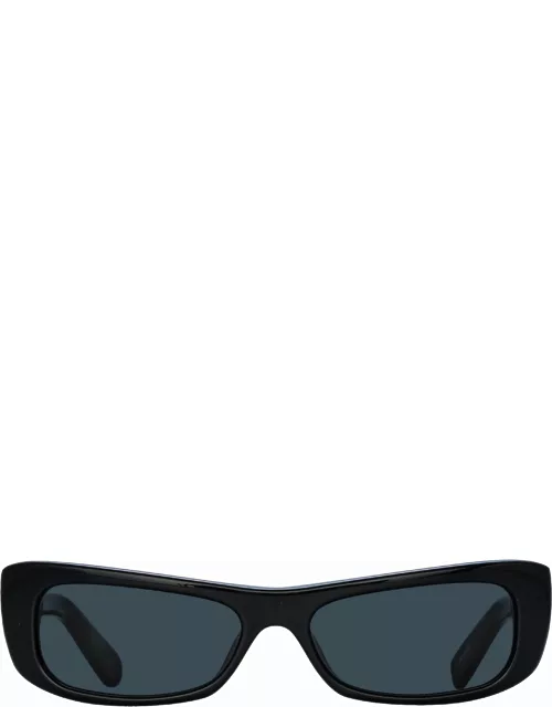 Capri Rectangular Sunglasses in Black by Jacquemu