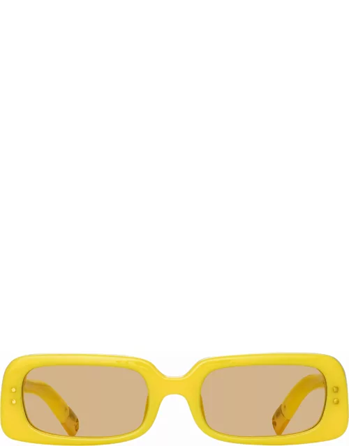 Azzurro Rectangular Sunglasses in Pear Sorbet by Jacquemu