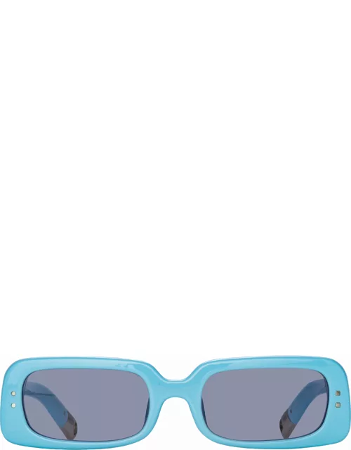 Azzurro Rectangular Sunglasses in Light Blue by Jacquemu