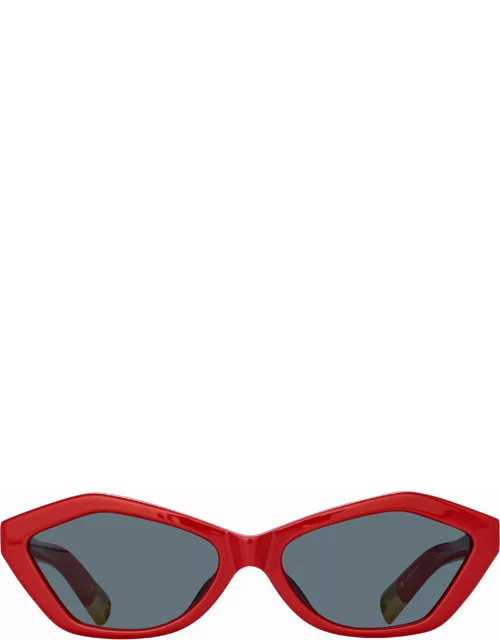 Bambino Angular Sunglasses in Red by Jacquemu
