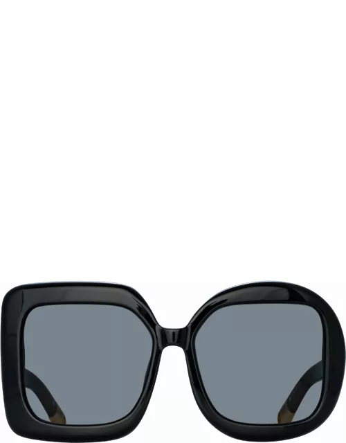 Carre Rond Square Sunglasses in Black by Jacquemu