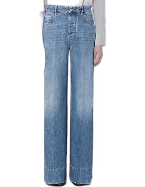 Wide leg jeans in denim blue