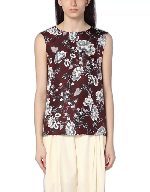 Reversible patterned silk camisole top