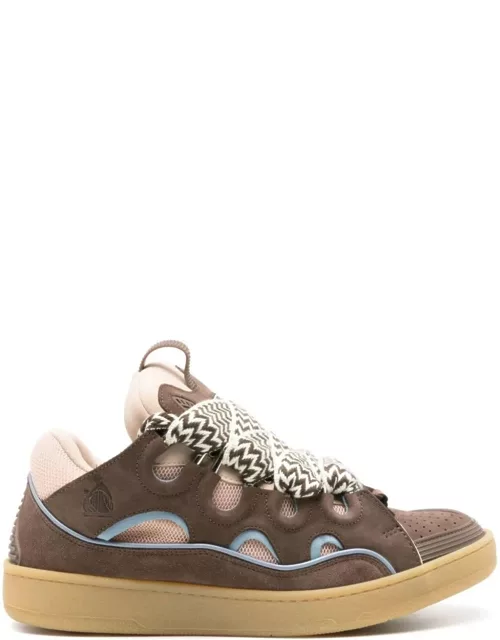 Lanvin curb Sneakers In Brown Leather