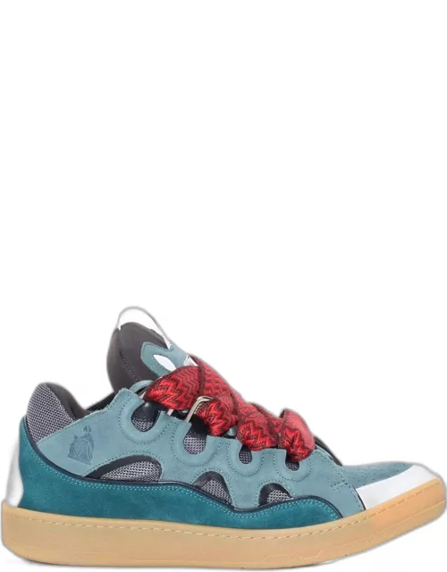 Lanvin curb Sneakers In Blue And Grey Leather