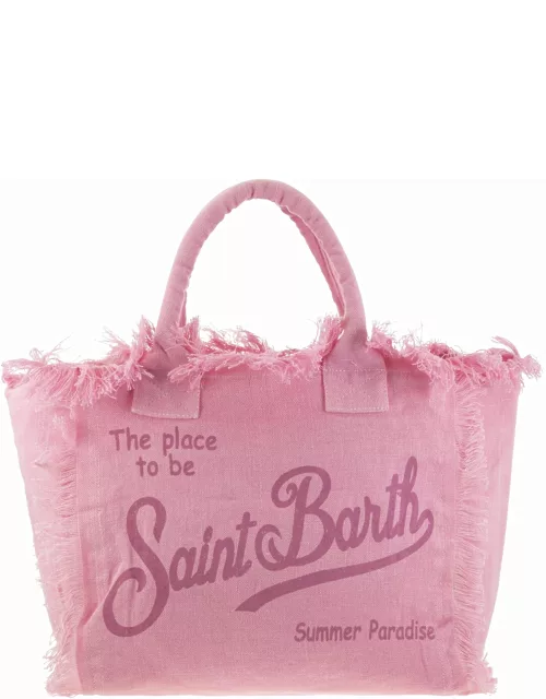 MC2 Saint Barth Vanity - Linen Tote Bag With Embroidery