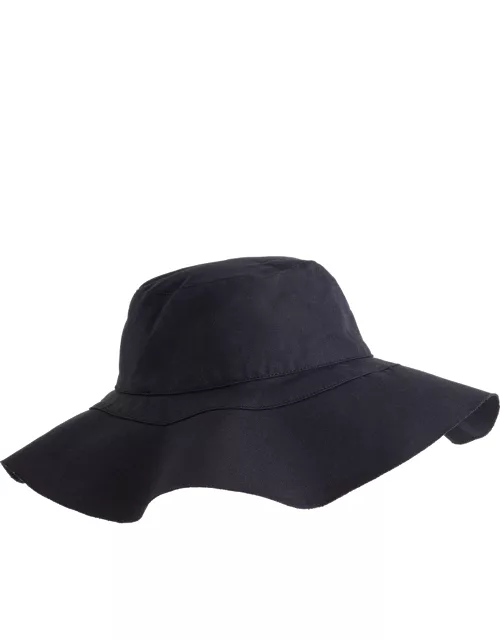 Women Large Cotton Hat Solid- Vilebrequin X Ines De La Fressange - Hat - Cabana - Blue