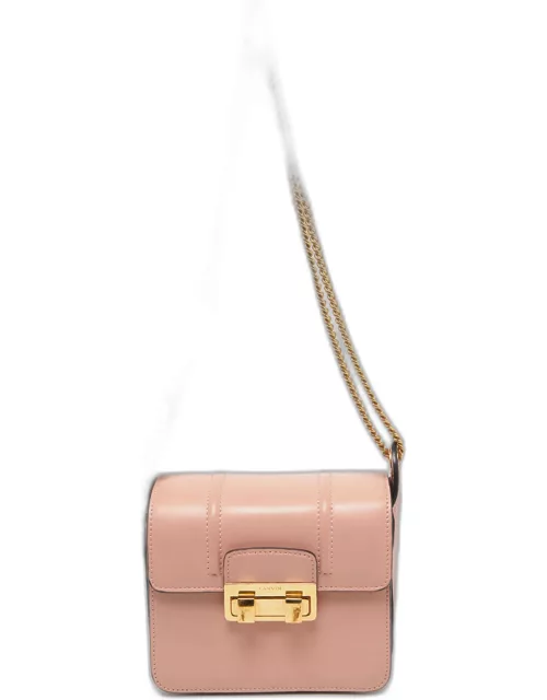 Lanvin Pink Leather Flap Crossbody Bag