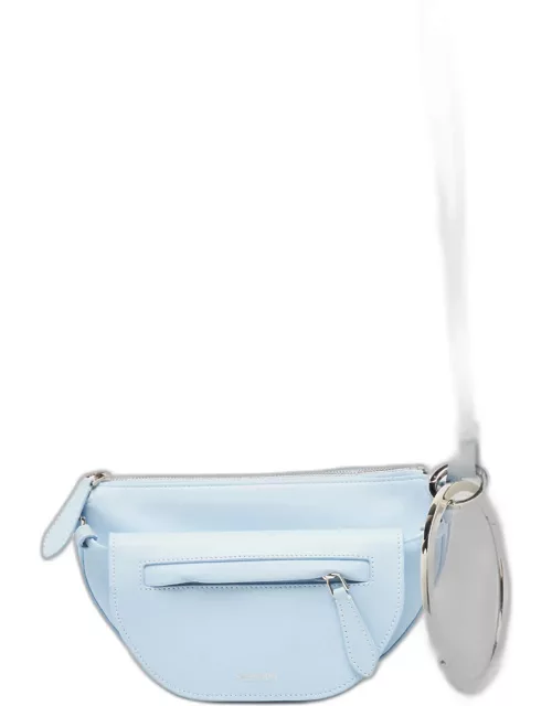 Burberry Pale Blue Leather Mini Double Olympia Clutch