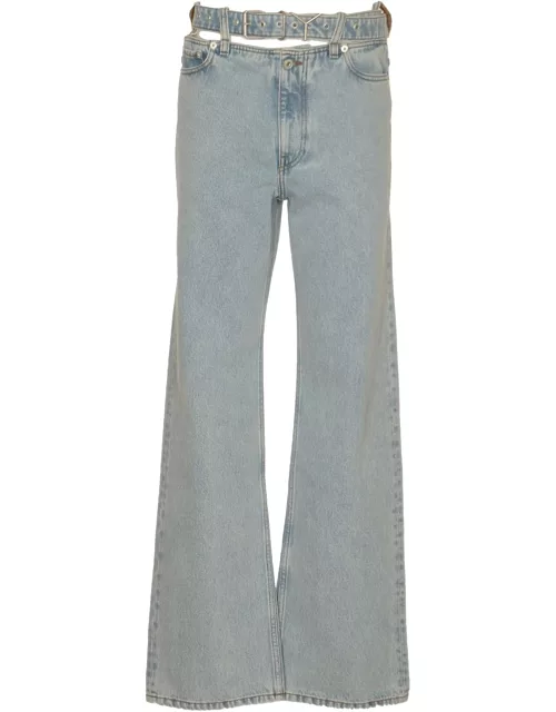 Y/Project Flared Leg Belted Jean