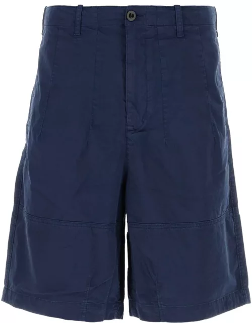 Ten C Blue Stretch Cotton Bermuda Short