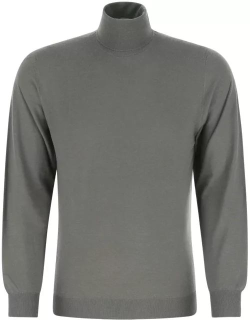 Fedeli Grey Wool Sweater
