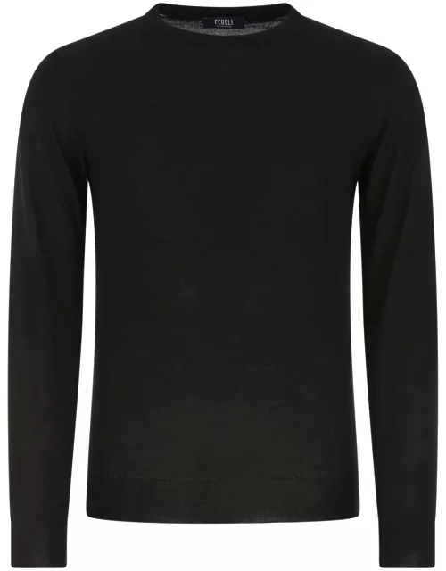 Fedeli Black Cashmere Blend Sweater