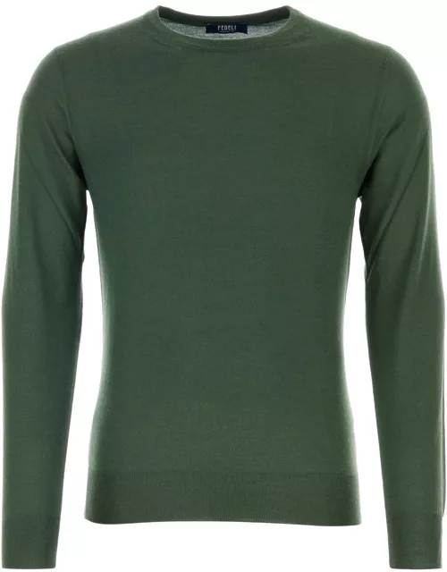 Fedeli Green Cashmere Blend Sweater
