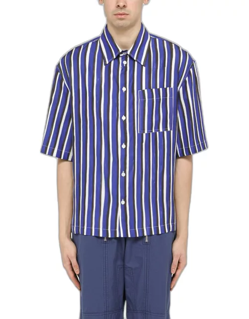 Bottega Veneta Blue Wide Striped Shirt