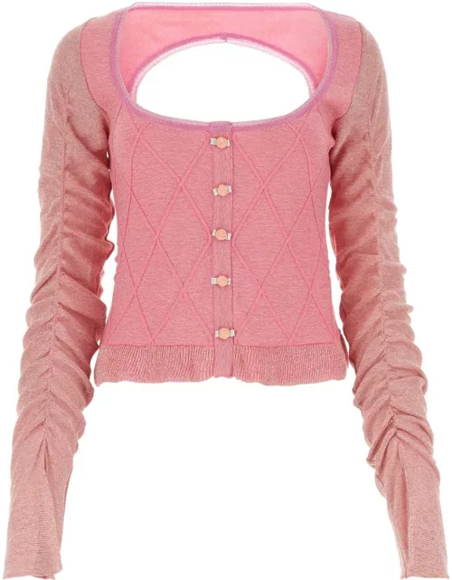 Cormio Pink Cotton Blend Elena Sweater