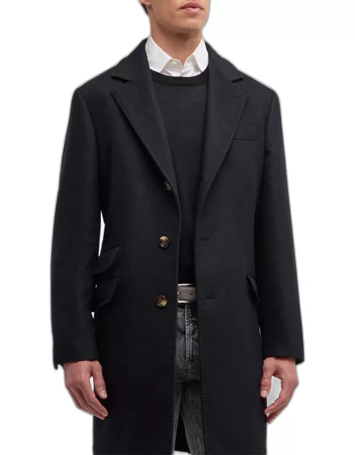 Men's Traditional Fit Wool Overcoat