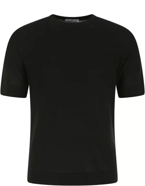 PT Torino Black Cotton Blend T-shirt