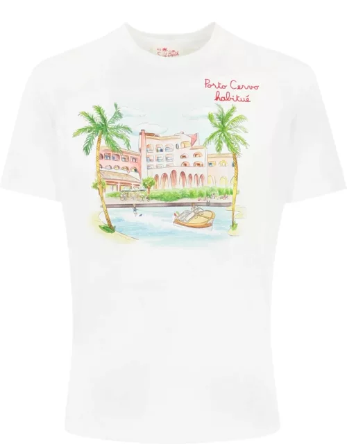 MC2 Saint Barth T-shirt With porto Cervo Habitue Embroidery