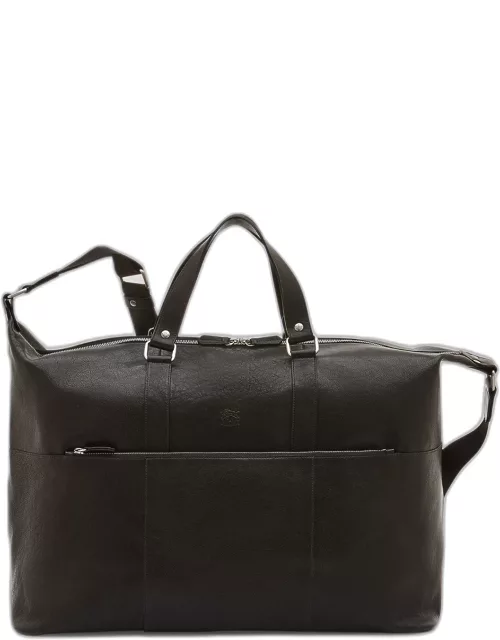 Men's Oriuolo Leather Travel Duffel Bag