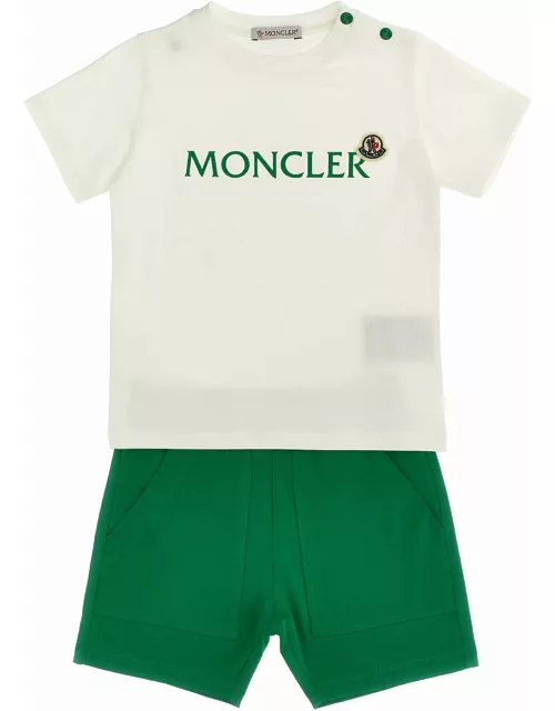 Moncler T-shirt + Logo Print Short