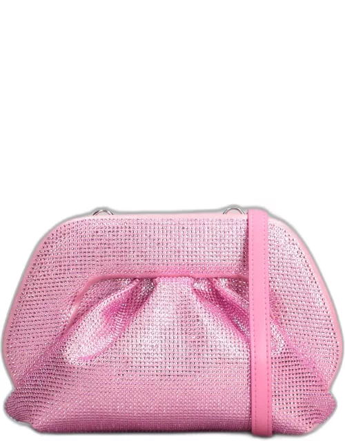 THEMOIRè Gea Strass Clutch In Rose-pink Faux Leather