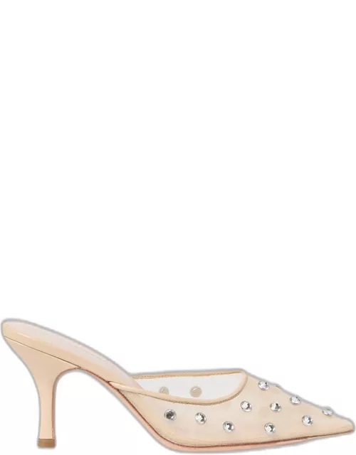 Paloma Crystal Mesh Mule Pump