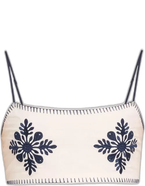 Yolanda Embroidered Crop Top