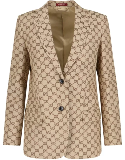 Gucci 'Gg' Single-Breasted Jacket