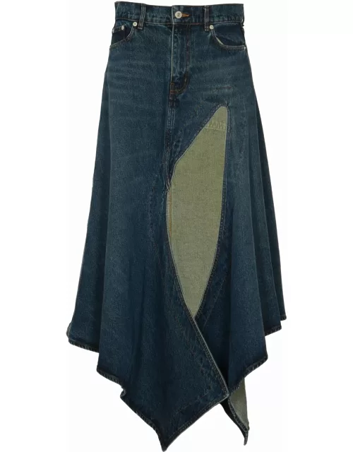 Y/Project Denim Buttoned Skirt