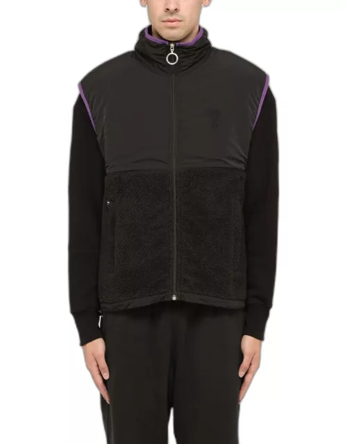 Ami Alexandre Mattiussi Black Technical Fabric Sleeveless Jacket