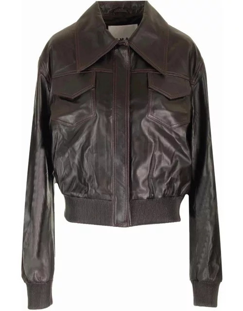 REMAIN Birger Christensen Slim Fit Leather Jacket