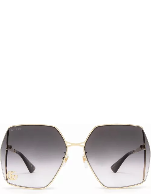 Gucci Eyewear Gg0817s Gold Sunglasse