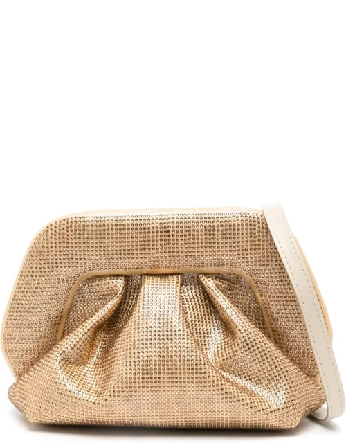 THEMOIRè Gold Gea Rhinestone Clutch Bag