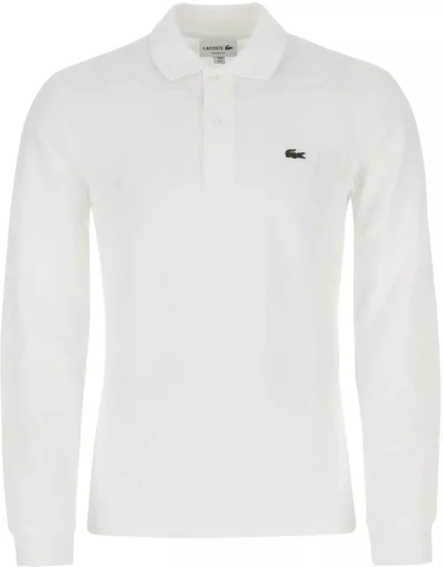 Lacoste White Piquet Polo Shirt