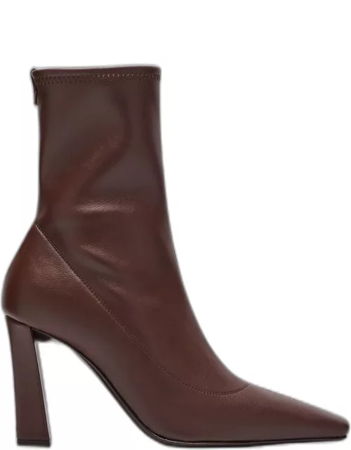 Barbaro Stretch Leather Ankle Bootie