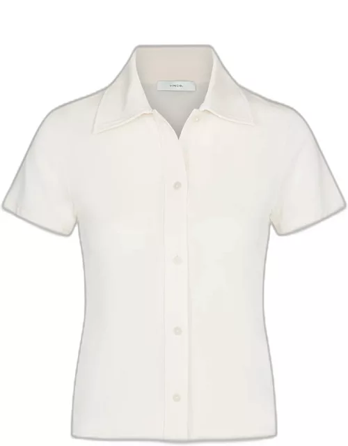 Short-Sleeve Button-Front Shirt