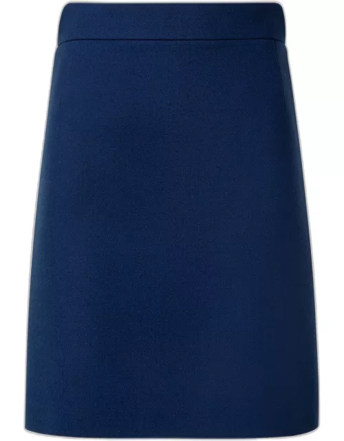 Wool Tricotine Short Pencil Skirt