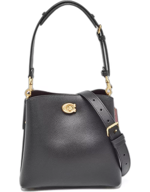 Coach Black Leather Willow Bucket Bag